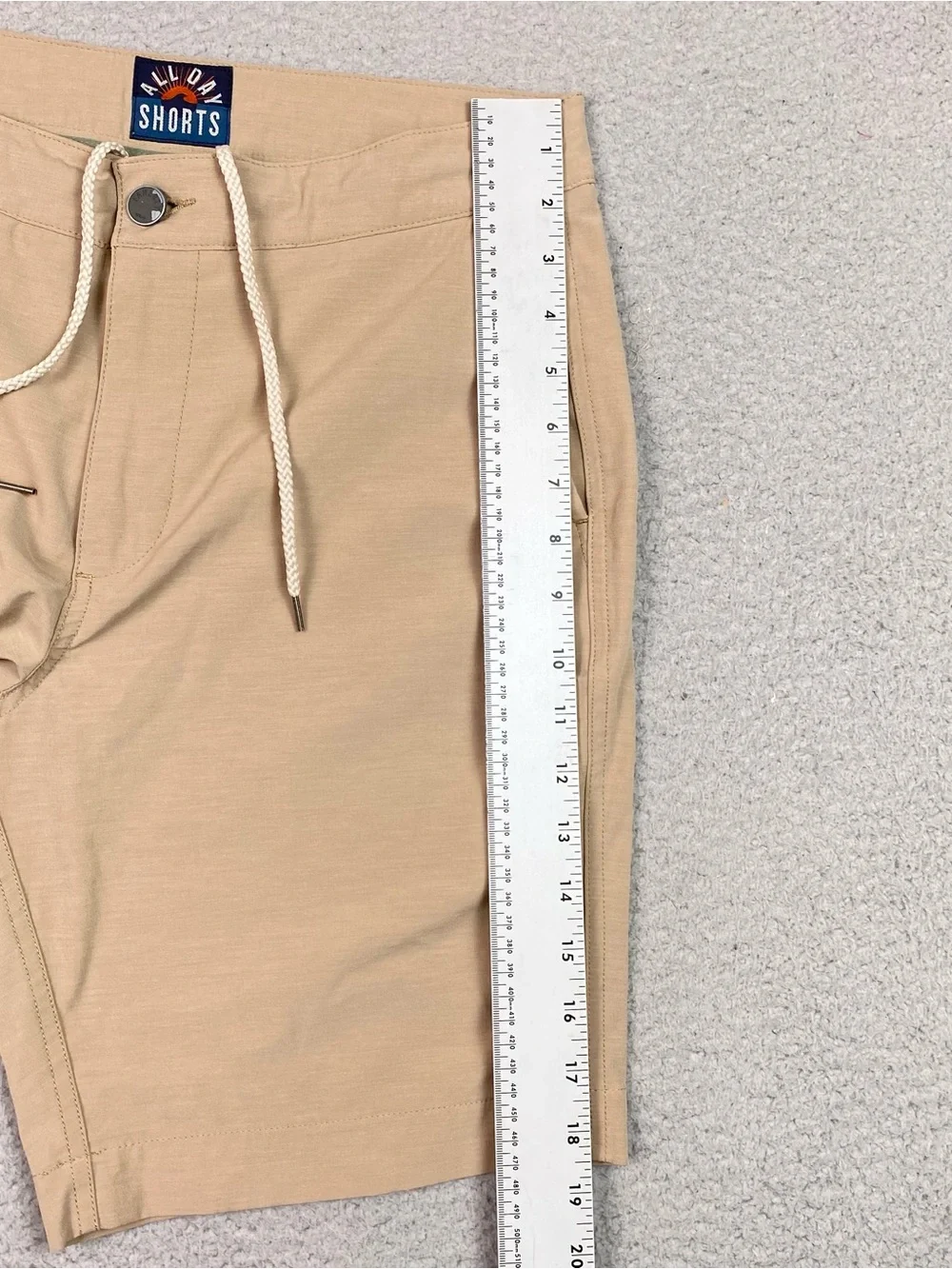 Faherty All Day Shorts Men's Size 30 Beige Hybrid Beach Chino Stretch Surf 8.5in